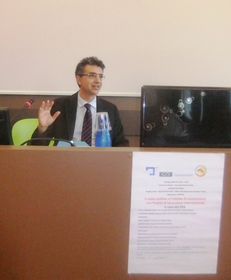 Il reato politico e il delitto di associazione con finalità di terrorismo internazionale. Il caso del PKK. Convegno a Padova