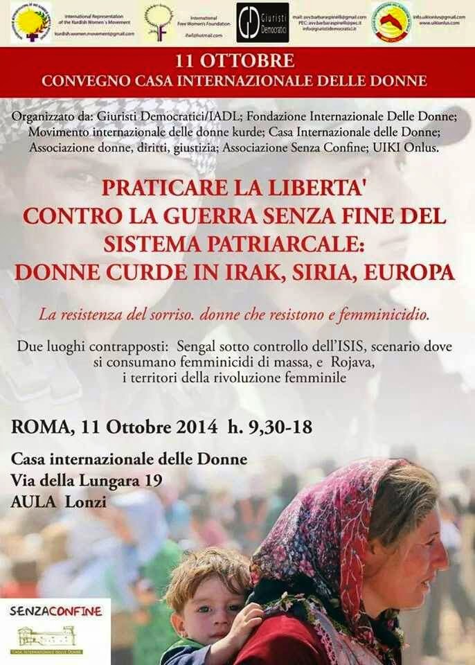 Donne curde in Iraq, Siria ed Europa – Convegno a Roma 11 ottobre 2014