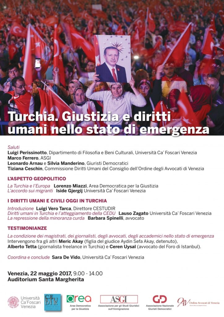 Turchia. Giustizia e diritti umani nello stato di emergenza – convegno