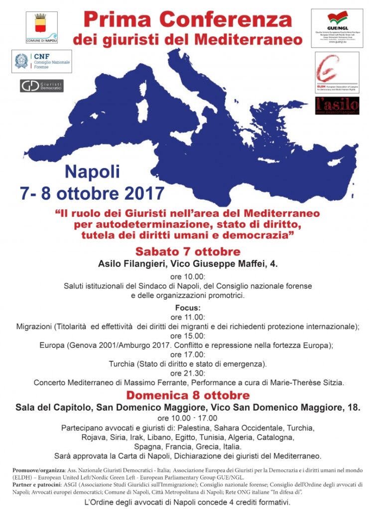 Prima Conferenza dei giuristi del Mediterraneo, Napoli, 7 e 8 ottobre 2017