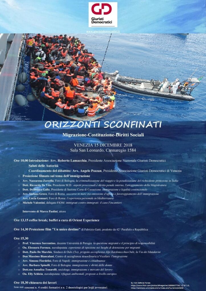 VENEZIA, 15-16.12.’18, ASSEMBLEA GENERALE GIURISTI DEMOCRATICI