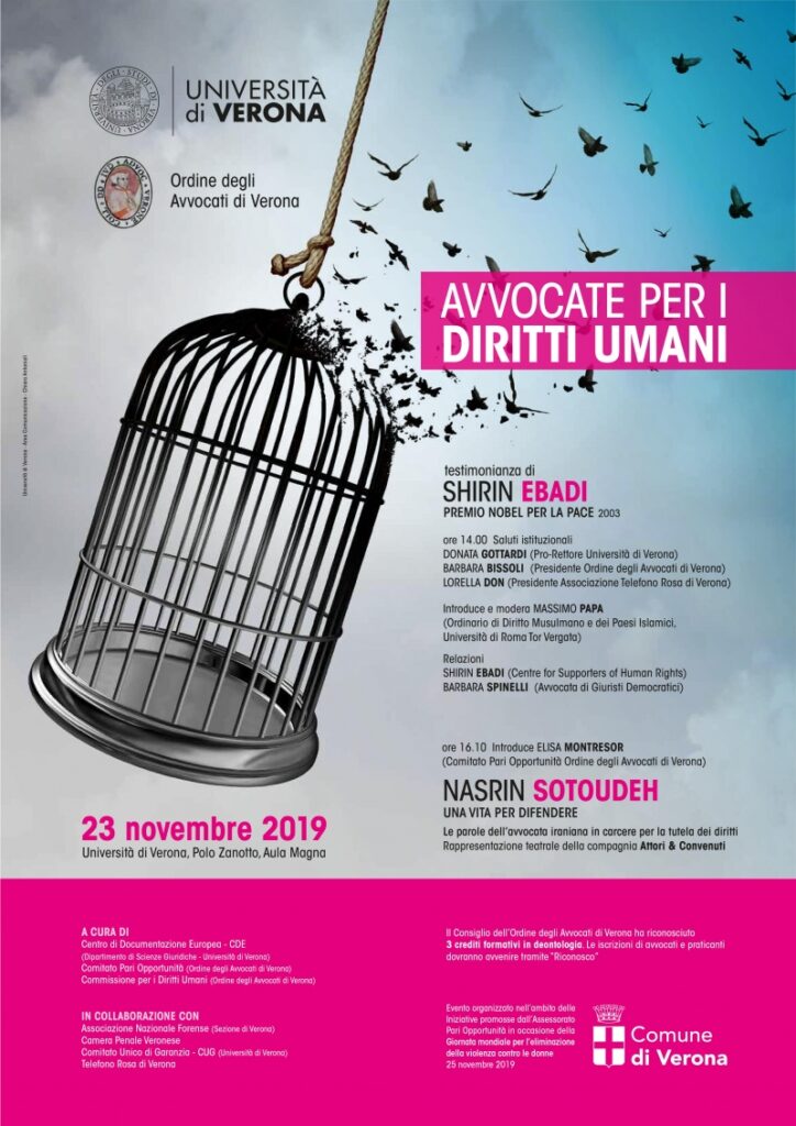 Verona, sabato 23.11.’19, ore 14: Avvocate per i diritti umani