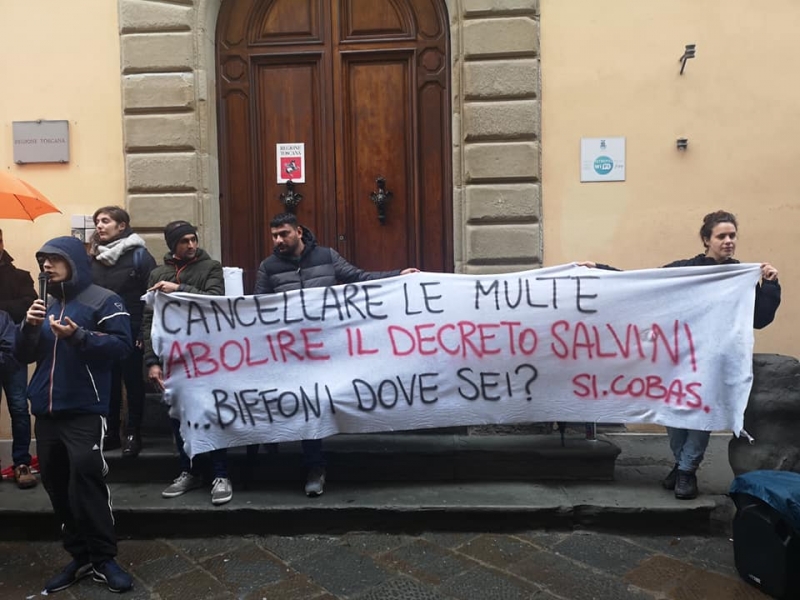 Prato, sconcerto per le pesantissime sanzioni economiche inflitte ai lavoratori in sciopero grazie alla Legge Salvini