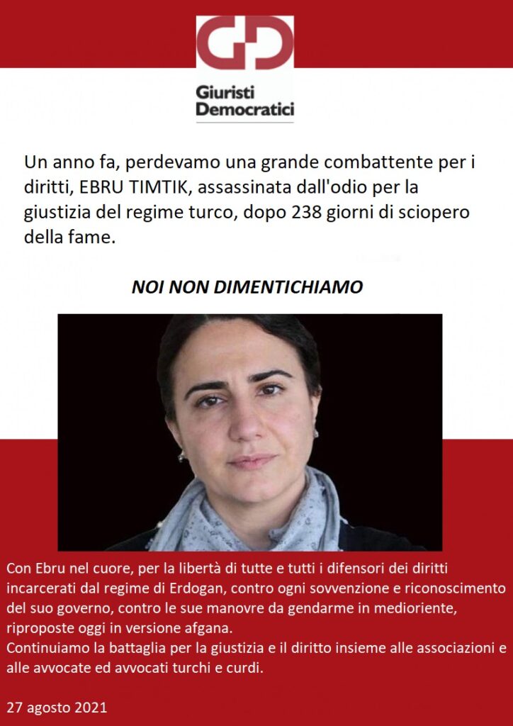 In ricordo di Ebru Timtik