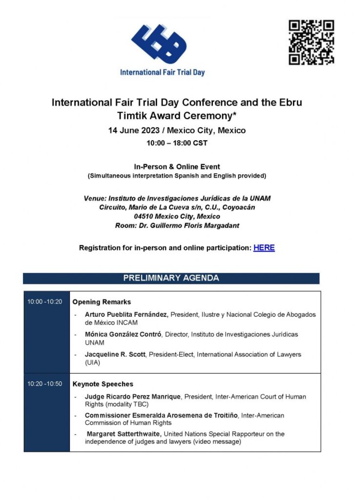 INTERNATIONAL FAIR TRIAL DAY 2023- CITTA’ DEL MESSICO- premio EBRU TIMTIK