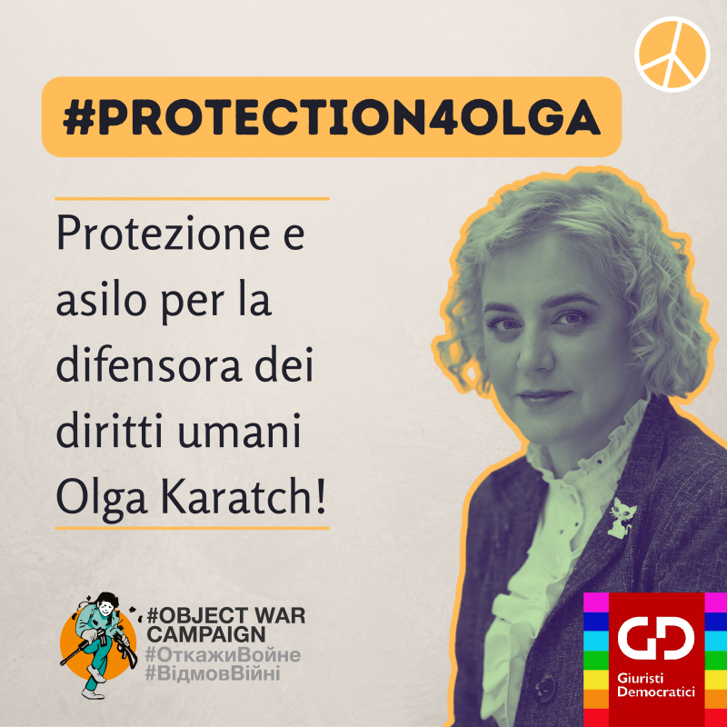 #protection4olga – Campagna internazionale: Protezione e asilo per la difensora dei diritti umani Olga Karatch!