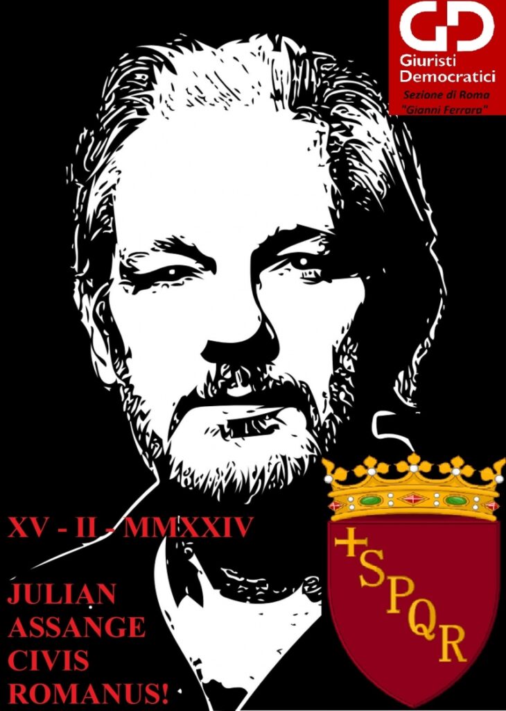 ASSANGE – Il Comune di Roma Capitale concede la cittadinanza onoraria a Julian Assange