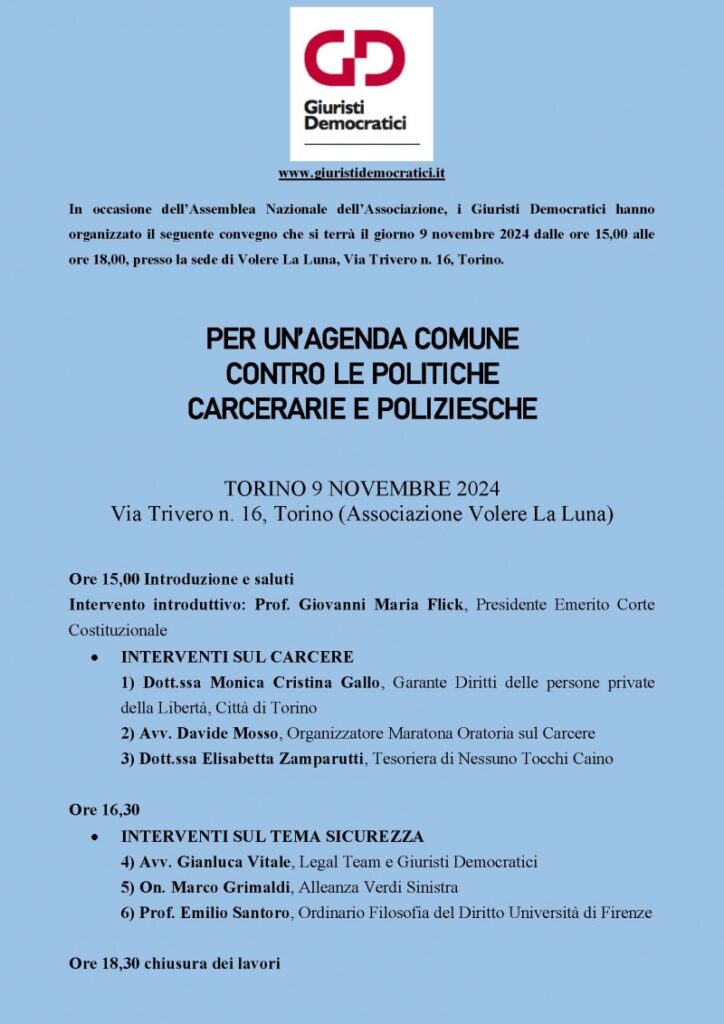 9-10 novembre, Torino: ASSEMBLEA GENERALE