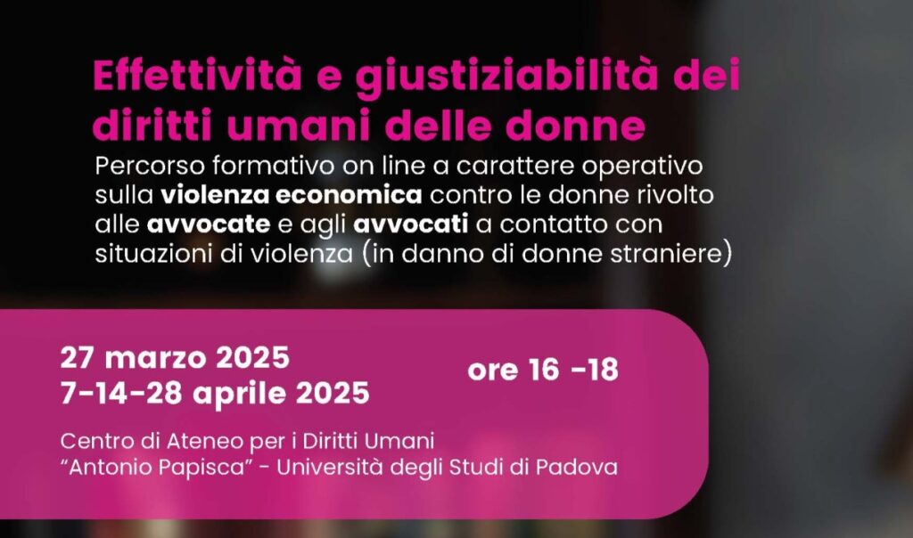 Effettività e giustiziabilità dei diritti umani