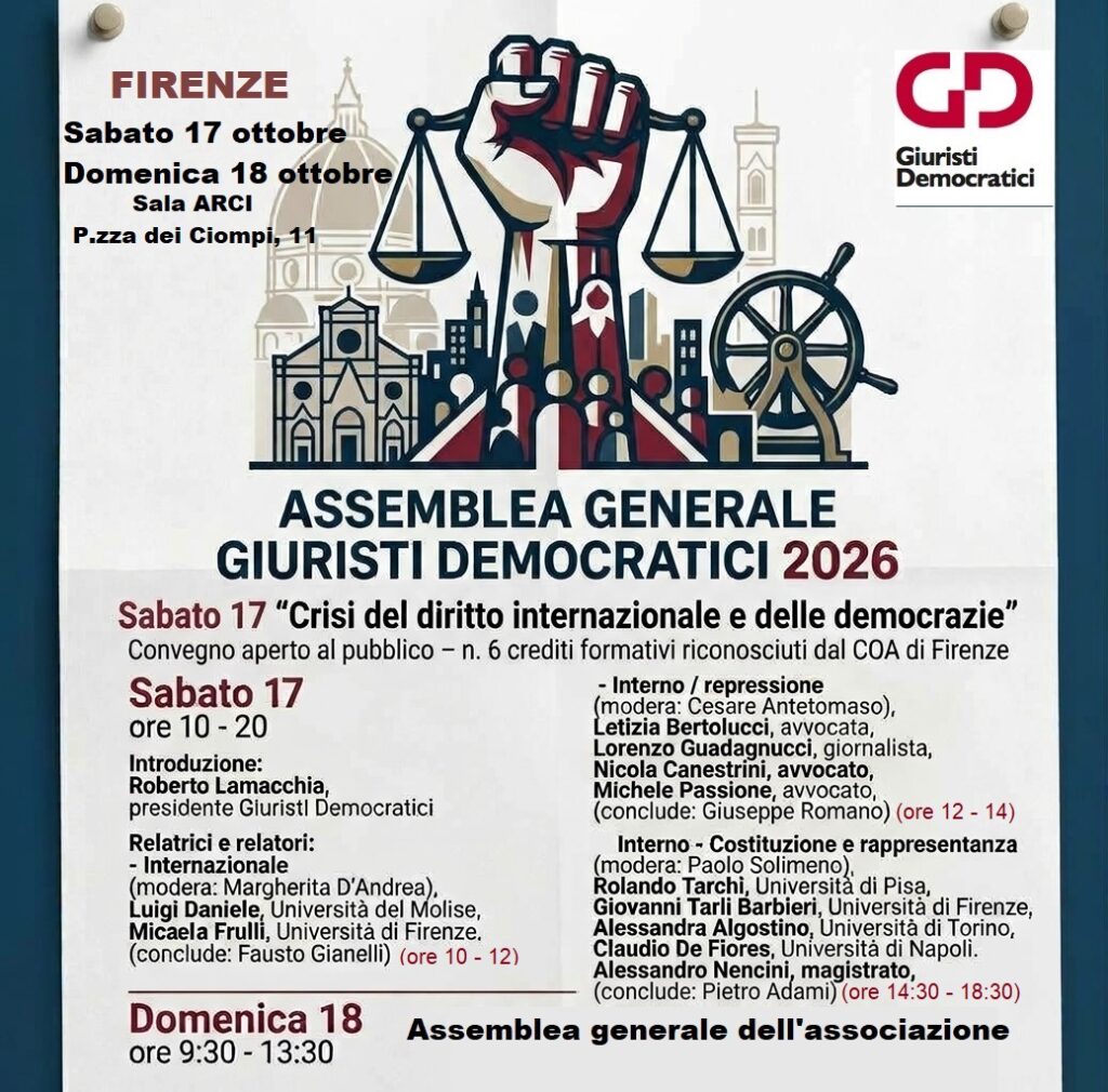 ‘Più forti del diritto’ – Invito al convegno di Firenze del 17 ottobre